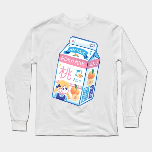 Peach Milk Long Sleeve T-Shirt by frankielong@hotmail.co.uk